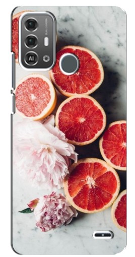 Чехол с картинкой "Половинки грейпфрутов" для ZTE Blade A53 Pro