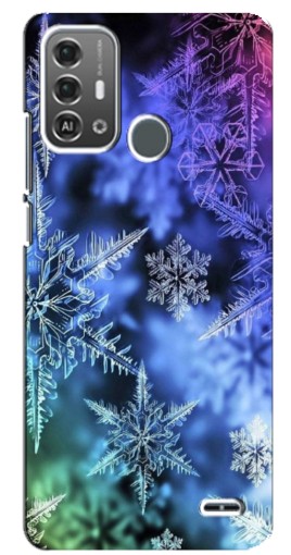 Чехол с печатью "Разноцветные снежинки" для ZTE Blade A53 Pro
