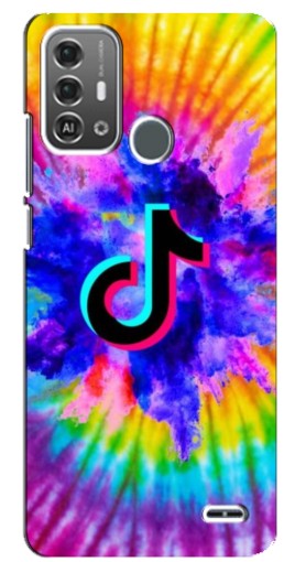 Силиконовый чехол с изображением "TikTok в красках" для ZTE Blade A53 Pro