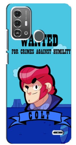 Силиконовый чехол с изображением "WANTED COLT" для ZTE Blade A53 Pro