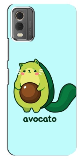 Силиконовый чехол с изображением "Avocato" для Nokia C32