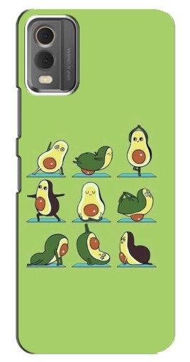 Чехол с картинкой "Авокадо Йога" для Nokia C32