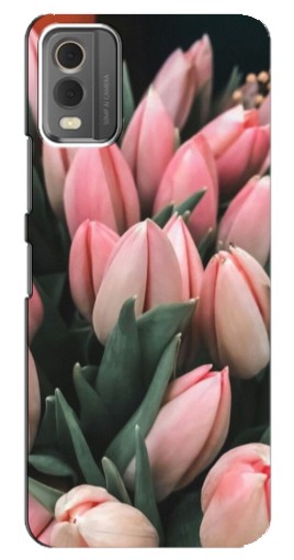 Чехол с картинкой "Букет тюльпанов" для Nokia C32
