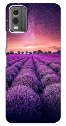 Чехол с картинкой "Лавандовое поле" для Nokia C32