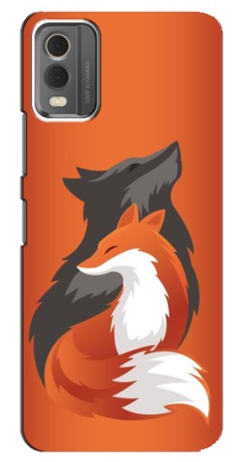 Чехол с печатью "Лиса ART" для Nokia C32