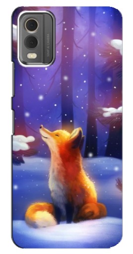 Чехол с картинкой "Лисичка в лесу" для Nokia C32