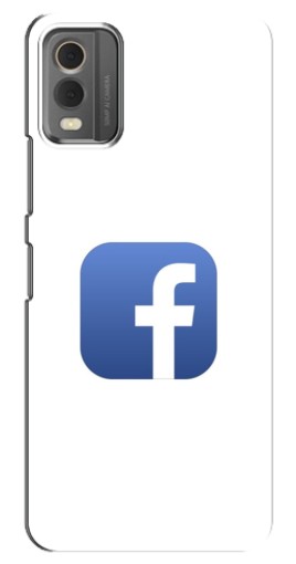 Чехол с принтом "Лого Фейсбук" для Nokia C32