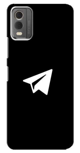 Чехол с картинкой "Лого Телеграм" для Nokia C32