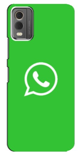 Чехол с картинкой "Лого Вацап" для Nokia C32