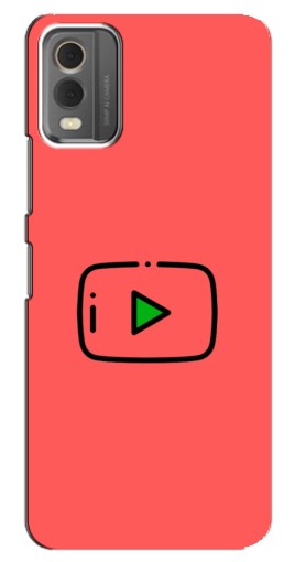 Чехол с принтом "Рисованная кнопка" для Nokia C32