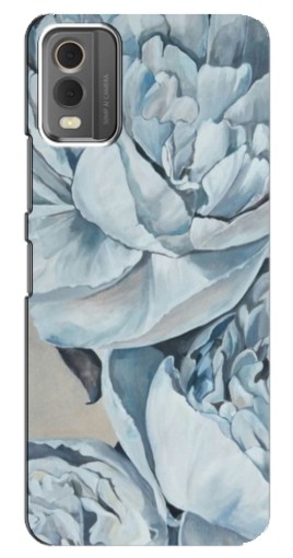 Чехол с печатью "Рисунок пионы" для Nokia C32