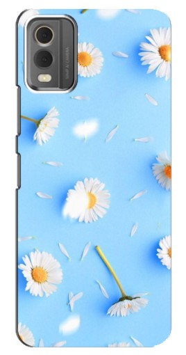 Чехол с картинкой "Ромашковый фон" для Nokia C32