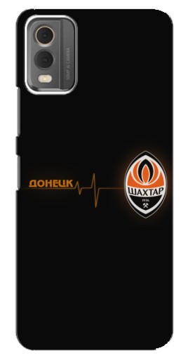 Чехол с картинкой "Шахтер в сердце" для Nokia C32