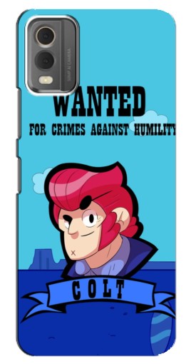 Силиконовый чехол с изображением "WANTED COLT" для Nokia C32