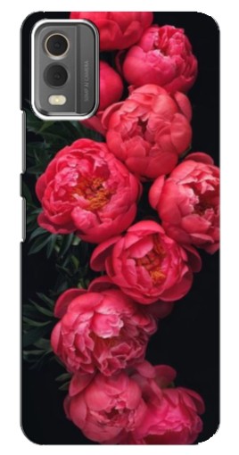 Чехол с принтом "Яркие пионы" для Nokia C32