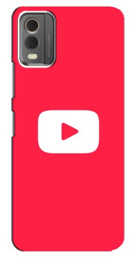 Силиконовый чехол с изображением "YouTube Кнопка" для Nokia C32