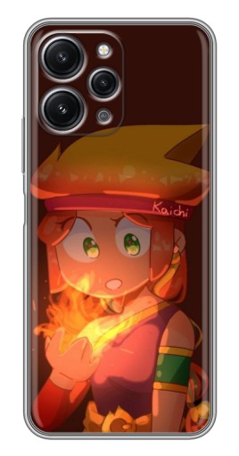 Чехол с печатью "Amber с огнем" для Xiaomi Redmi 12 (5G)