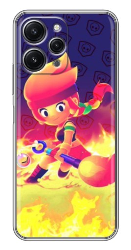Силиконовый чехол с изображением "Амбер в огне" для Xiaomi Redmi 12 (5G)