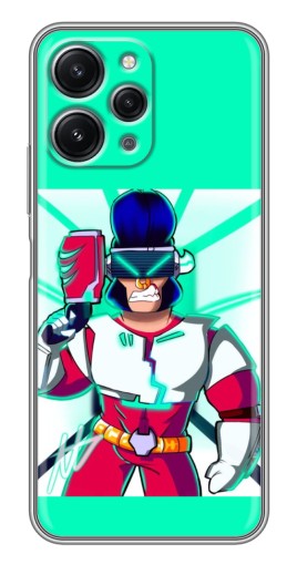 Силиконовый чехол с изображением "Булл в очках" для Xiaomi Redmi 12 (5G)