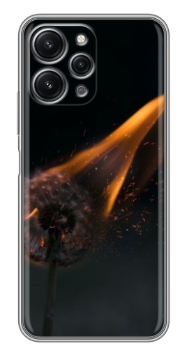 Силиконовый чехол с изображением "Горящий одуванчик" для Xiaomi Redmi 12 (5G)