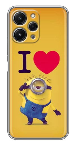 Чехол с принтом "I Love Minion" для Xiaomi Redmi 12 (5G)