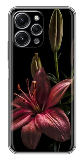 Чехол с картинкой "Красная лилия " для Xiaomi Redmi 12 (5G)