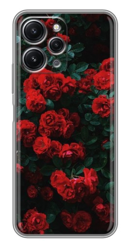 Силиконовый чехол с изображением "Красные розы" для Xiaomi Redmi 12 (5G)