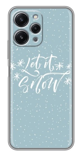 Силиконовый чехол с изображением "Let it Snow" для Xiaomi Redmi 12 (5G)