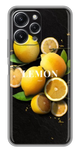 Чехол с картинкой "Лимон на черном" для Xiaomi Redmi 12 (5G)