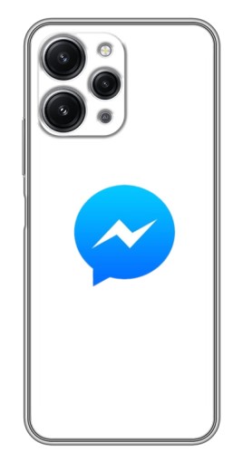 Силиконовый чехол с изображением "messenger logo" для Xiaomi Redmi 12 (5G)