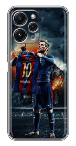 Силиконовый чехол с изображением "Месси с футболкой" для Xiaomi Redmi 12 (5G)