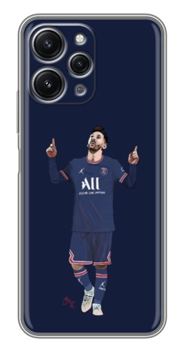 Чехол с картинкой "Месси в ПСЖ" для Xiaomi Redmi 12 (5G)