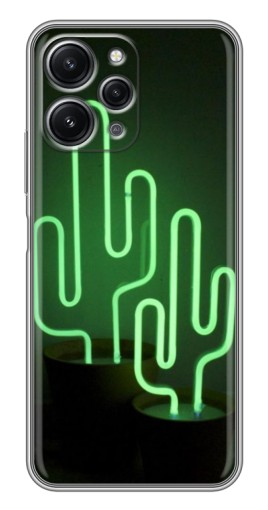 Силиконовый чехол с изображением "Неоновый кактус" для Xiaomi Redmi 12 (5G)