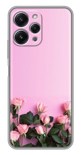 Силиконовый чехол с изображением "Нежные розы" для Xiaomi Redmi 12 (5G)