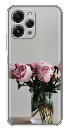 Чехол с печатью "Пионы в вазе" для Xiaomi Redmi 12 (5G)