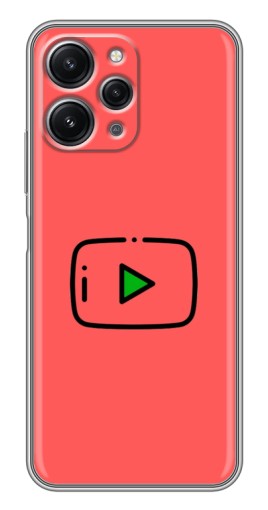 Силиконовый чехол с изображением "Рисованная кнопка" для Xiaomi Redmi 12 (5G)