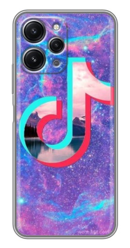 Чехол с картинкой "ТикТок мраморный" для Xiaomi Redmi 12 (5G)