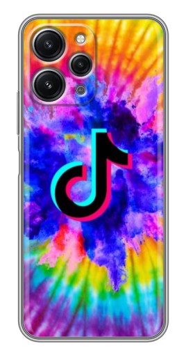 Чехол с принтом "TikTok в красках" для Xiaomi Redmi 12 (5G)