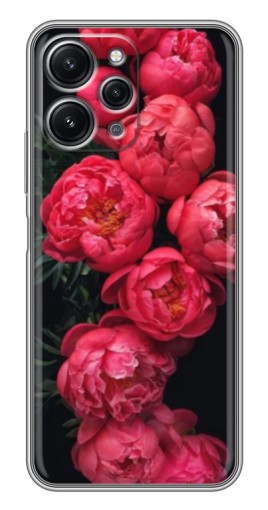 Чехол с печатью "Яркие пионы" для Xiaomi Redmi 12 (5G)