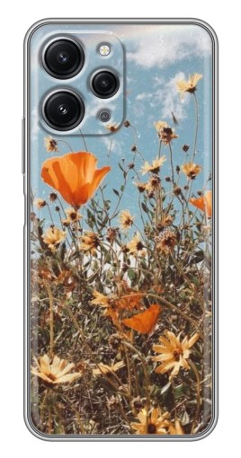 Силиконовый чехол с изображением "Желтые цветы" для Xiaomi Redmi 12 (5G)