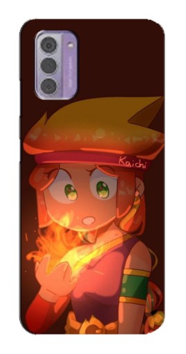 Силиконовый чехол с изображением "Amber с огнем" для Nokia G42
