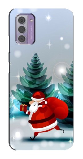 Силиконовый чехол с изображением "Дед Мороз с подарком" для Nokia G42