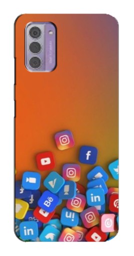 Чехол с печатью "Иконки соц сетей" для Nokia G42
