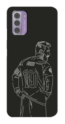 Чехол с картинкой "Контур Месси" для Nokia G42