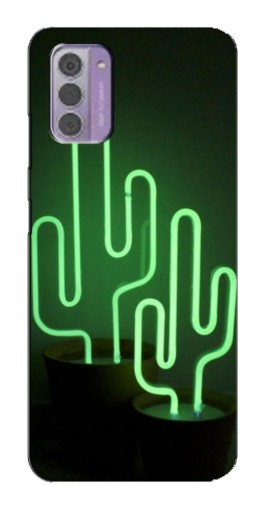 Чехол с печатью "Неоновый кактус" для Nokia G42
