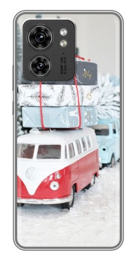 Чехол с печатью "Автобус с подарками" для Motorola Edge 40 Pro