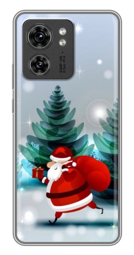 Чехол с печатью "Дед Мороз с подарком" для Motorola Edge 40 Pro