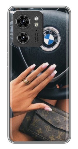 Чехол с печатью "Девушка в БМВ" для Motorola Edge 40 Pro