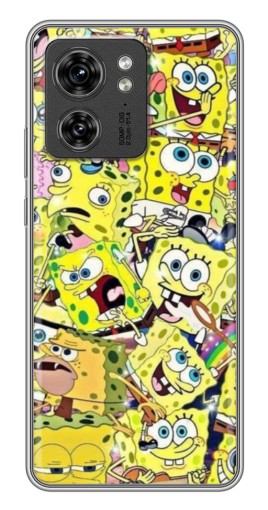 Силиконовый чехол с изображением "Эмоции Спанч-Боба" для Motorola Edge 40 Pro