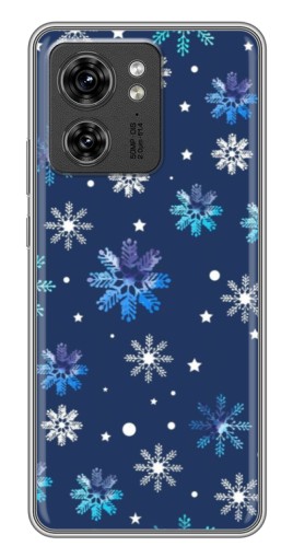 Чехол с печатью "Фон с снежинками" для Motorola Edge 40 Pro